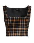 Кроп-топ Flannel Checked Top 8 By Yoox, черный - фото