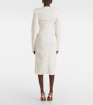 Шерстяное платье миди Stella McCartney, кремовый - фото 3