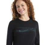 Термофутболка Icebreaker W 200 OASIS LS CREWE SKI STRIPES - фото 4