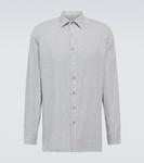 Хлопчатобумажную рубашку Lardini, серый - фото