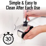 Чесночный пресс-рокер из нержавеющей стали с овощечисткой и скребком Zulay Kitchen, черный - фото 4