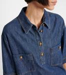 Платье-рубашка из денима Valentino, Medium Blue Denim - фото 4