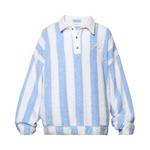 Поло Rhude Striped Loop Terry 'White/Light Blue', белый - фото