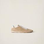 Кроссовки Plume из замши Miu Miu, бежевый - фото 2