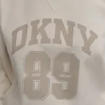 Толстовка DKNY Distressed Rhinestone Logo, бежевый - фото 5