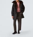 Хлопковая парка с отделкой из овчины Prada, Nero - фото 2