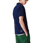 Футболка поло мужская тёмно-синяя 166 LACOSTE - фото 5