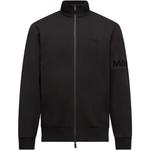 Свитшот с молнией и логотипом Moncler, черный - фото