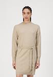 Платье-свитер VIRIL O-NECK BELT DRESS VILA, бежевый - фото 2