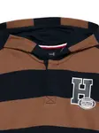 Полосатое худи Tommy Hilfiger Junior, коричневый - фото 3