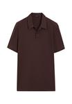 Поло Massimo Dutti SHORT SLEEVE POLO NECK, Bordeaux - фото 5