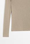 Джемпер Massimo Dutti RIBBED CREW NECK, Light Brown/Light Brown - фото 10