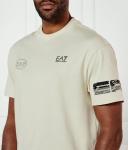 Футболка мужская Ea7 с принтом, бежевый - фото 4