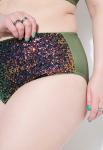 Низ бикини Studio Untold HIGHWAIST PAILLETTEN, Olive Green/Olive - фото 3