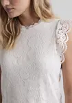 Кружевной топ "PCOLLINE" Pieces, кремовый - фото 2