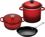Набор посуды Le Creuset, 5 предметов, красный - фото