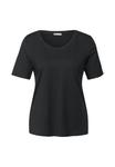 Футболка Street One Basic T-shirt, Schwarz/Black - фото 4