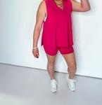 Оверсайз майка-джерси в цвете фуксия LALAMIA - фото 2