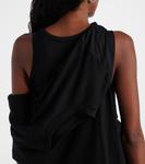 Многослойное макси-платье из хлопкового джерси Coperni, черный - фото 6