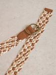 Плетёный кожаный ремень White Stuff, Mid Tan/Multi - фото 3