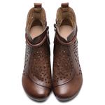 Ботильоны женские Yao Qia, коричневый - фото 5