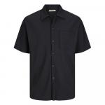 Рубашка Jack & Jones Mykonos Plisse, черный - фото