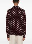 Comme Des Garçons Play шерстяной кардиган в горох, красный - фото 4