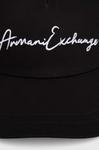 Хлопковая бейсболка Armani Exchange, черный - фото 3