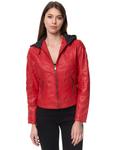 Кожаная куртка Tazzio, красный - фото