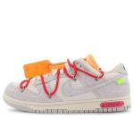 Кроссовки x off white dunk low Nike, серый - фото