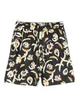 Шорты с цветочным принтом Nanushka, черный - фото