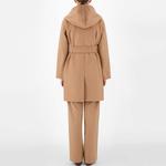 МаксМара, Камель, Капюшон Пальто-пончо - фото 6