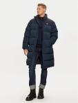 Пуховик стандартного кроя Tommy Jeans, синий - фото 2