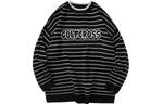 Свитер унисекс GOLFCROSS, черно-белая полоска - фото