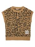 Nº21 Kids жаккардовый топ с леопардовым принтом, коричневый - фото