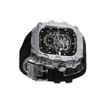 Akkerds Часы Apple Alloy Case Material Ultra2/1 Generation, Silver case, transparent middle frame, yellow fluoroelastomer single-hand buckle strap - фото 6