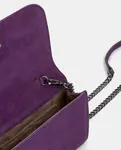 Женская замшевая сумка через плечо с головой змеи из стразов Alma en Pena, пурпурный - фото 3