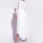 Женское белое платье с длинными рукавами PINKO - фото 5