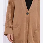 Кардиган свободного кроя Liu Jo, коричневый - фото 4