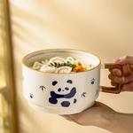 Чаши KAWASIMAYA, Panda With Lid Noodle Bowl (Back View Panda) With Chopsticks - фото 3