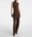 Джерси топ Norma Kamali, коричневый - фото 2