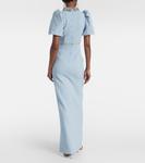 Платье от Амери с декоративными рукавами и буфами Rebecca Vallance, Pale Blue - фото 3