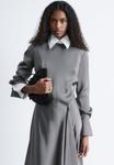 Платье & other stories ASYMMETRIC LONG-SLEEVE MINI, Grey Silver/Grey - фото 3