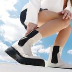 Юснан ботинки в цвете офф-уайт SHU SHOP, кремовый - фото 4