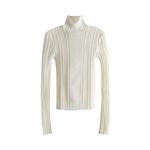Свитер Ann Demeulemeester Aamu Irregular Rib Turtleneck Sweater, Natural White - фото 2