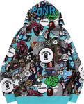 Худи BAPE Comic Art Shark Zip 'Multicolor', разноцветный - фото 2