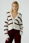Кардиган Oui Cardigan, White Red/White - фото