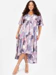 Платье миди с рукавами ангела и мраморным принтом Lovedrobe - фото 7