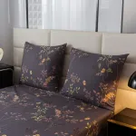 Постельное белье из хлопка 160х200 золотые цветы - фото 7