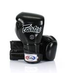 Перчатки Fairtex Stylish Angular Sparring Gloves - Locked Thumb, черный - фото